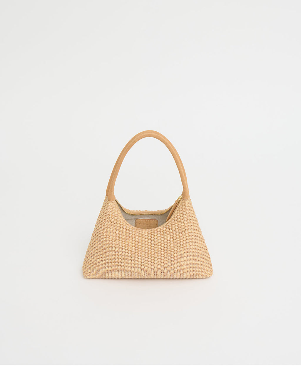 Mini Candy Bag - Natural Raffia/Budino Suede