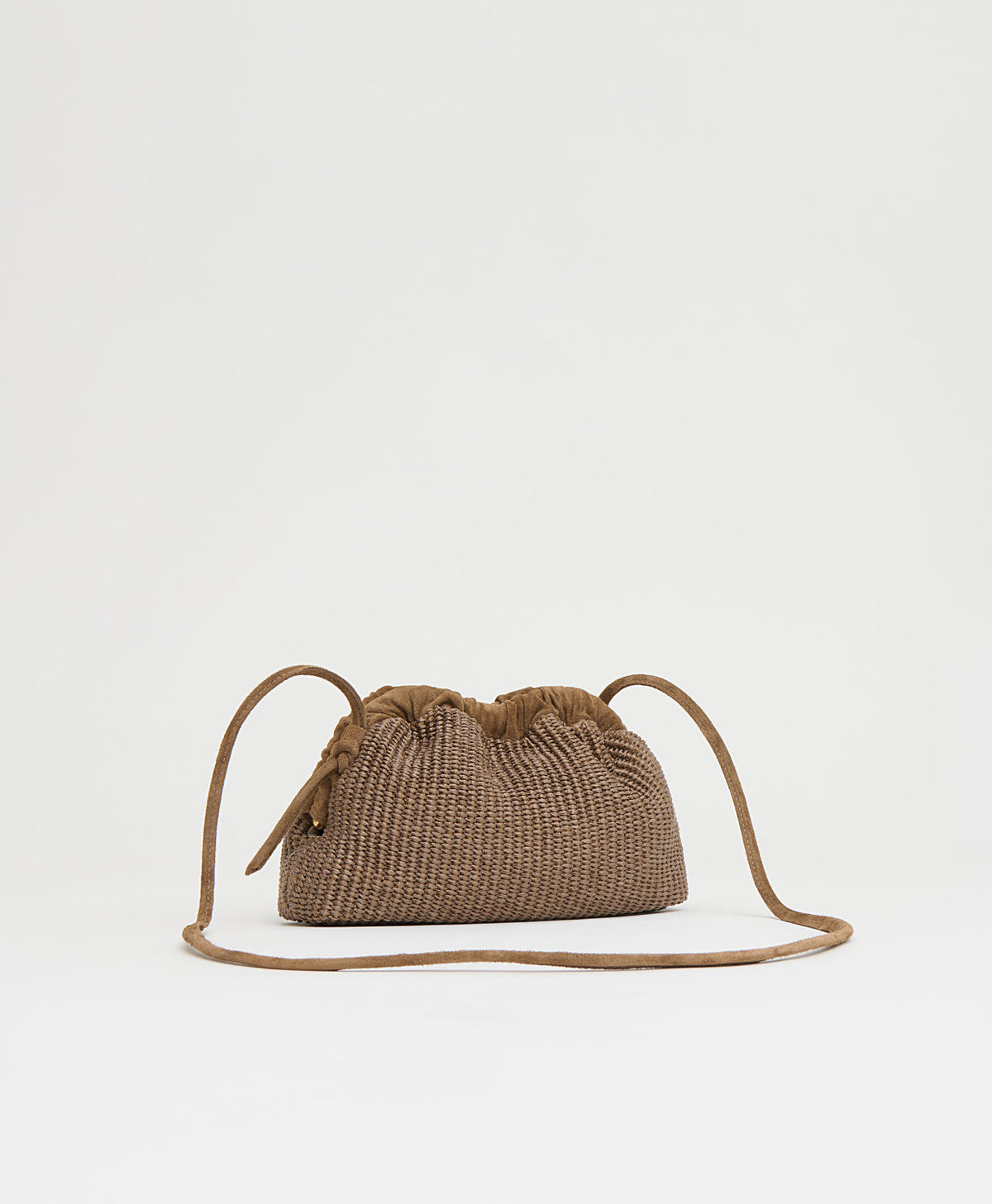 Mini Cloud Clutch - Anise Raffia/Anise Suede