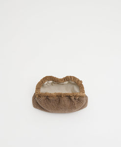 Mini Cloud Clutch - Anise Raffia/Anise Suede