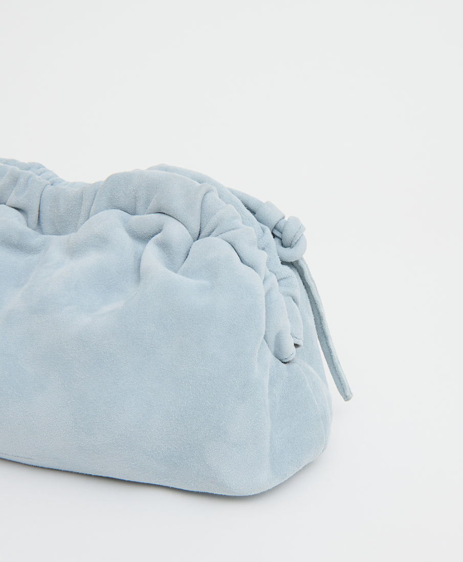 Mini Cloud Clutch - Baby Blue Suede