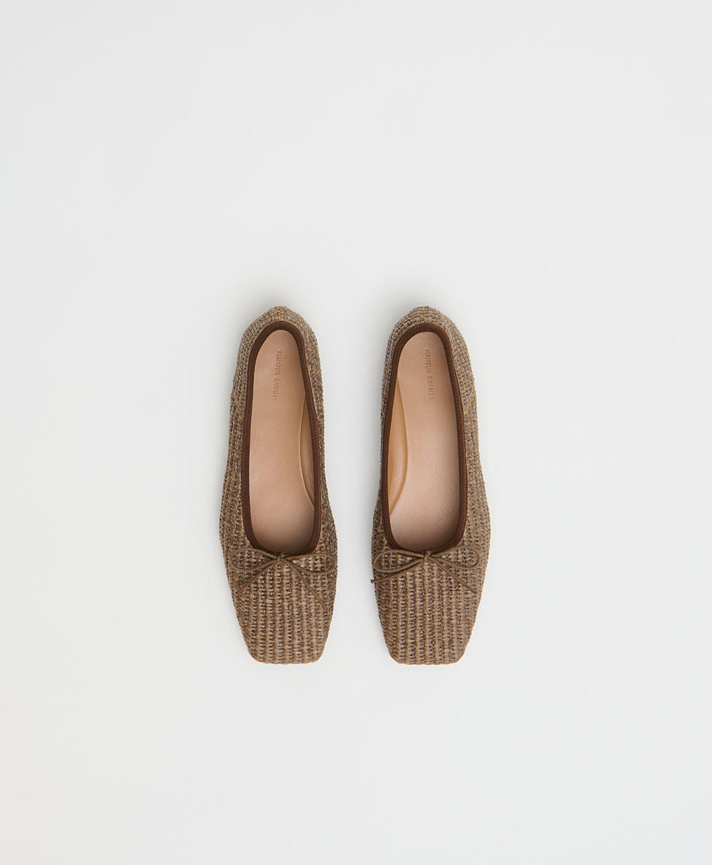 Square Toe Ballerina - Anise Raffia