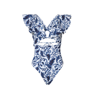 Harlow One-Piece in Azulejo