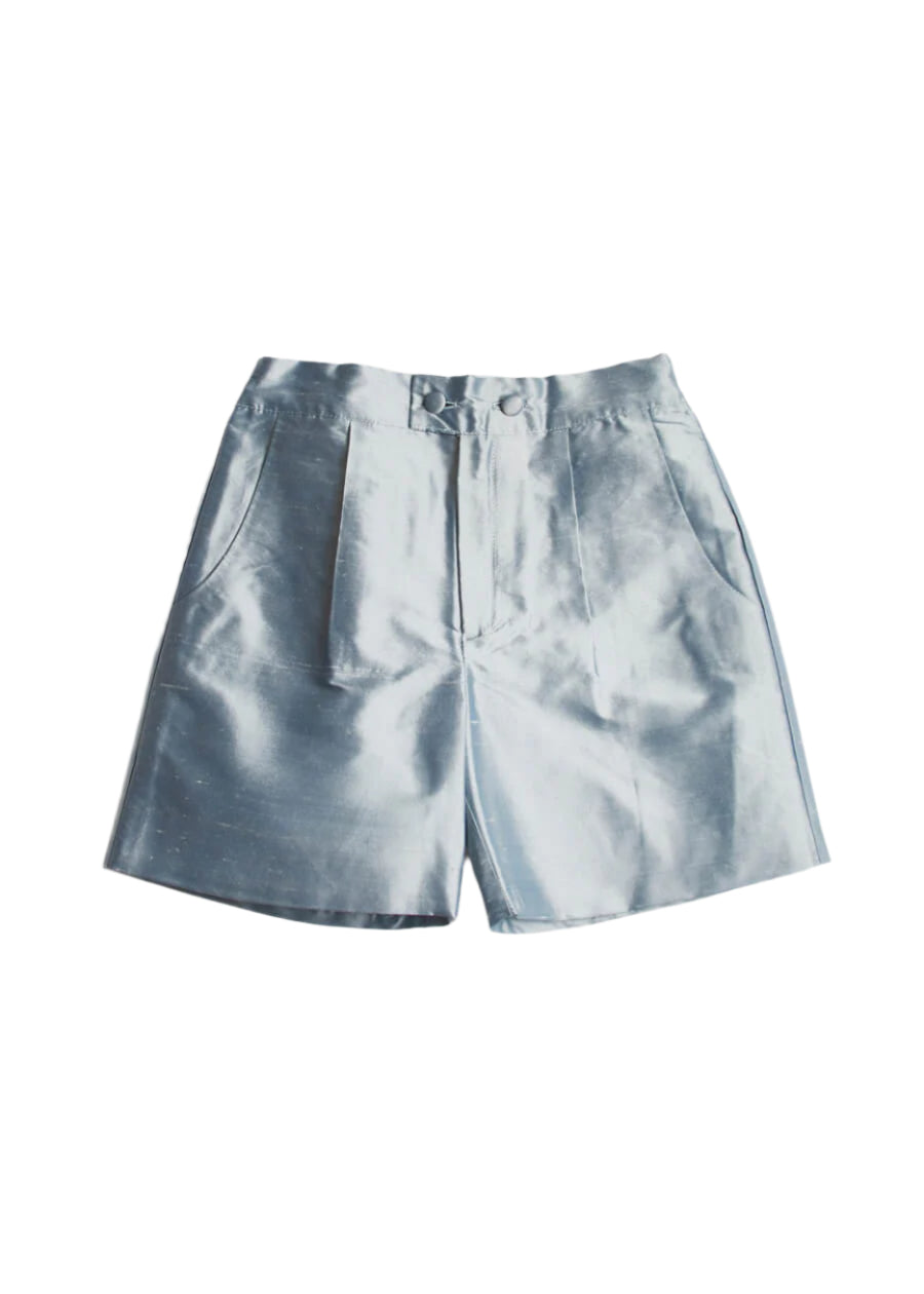 Boys Celebration Shorts Blue silk (4-10yrs) Shorts  from Pepa London