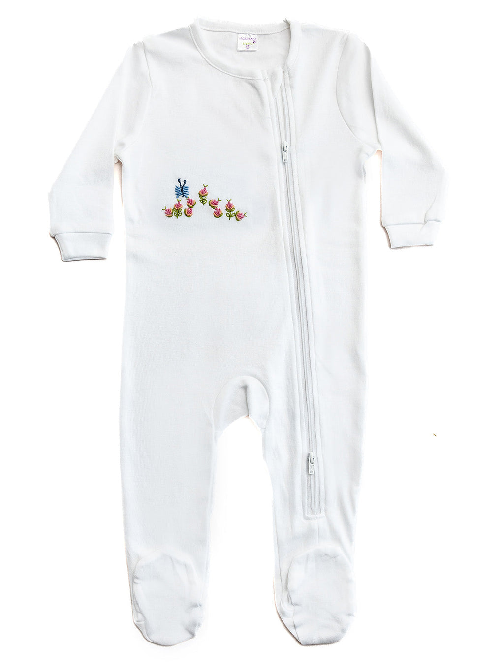Baby Footie in Combed Cotton Embroidered