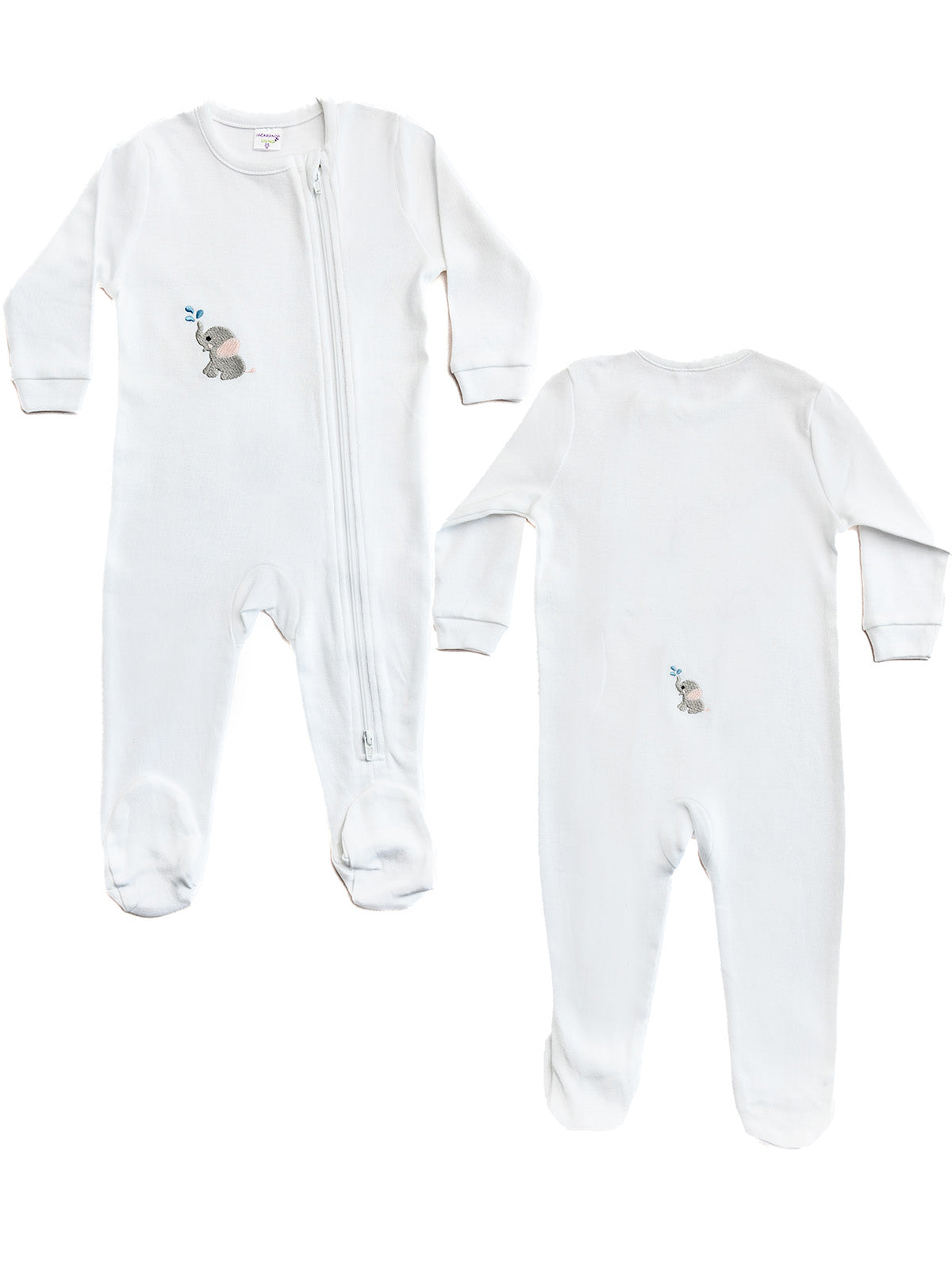 Baby Footie in Combed Cotton Embroidered