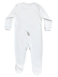 Baby Footie in Combed Cotton Embroidered