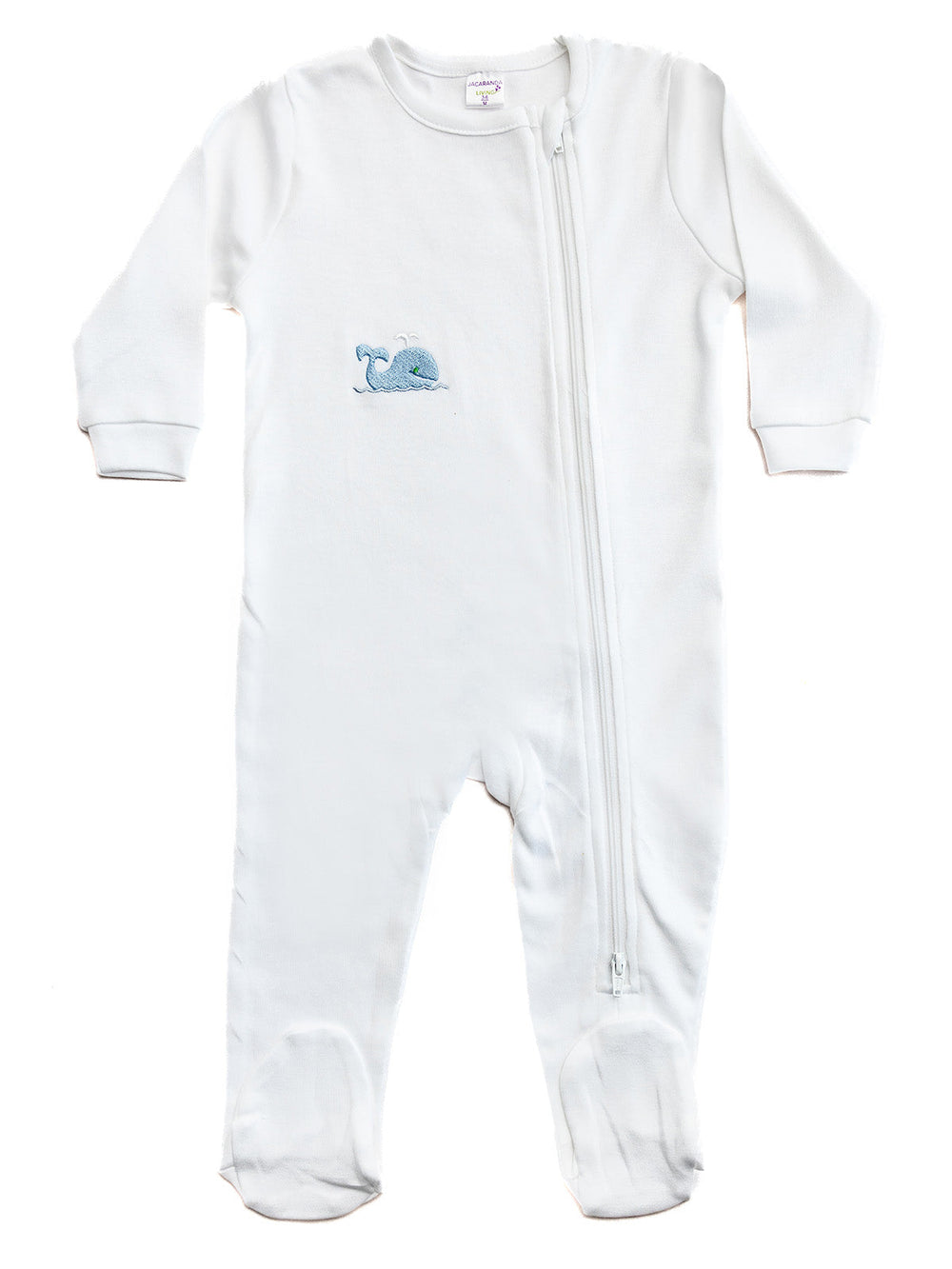Baby Footie in Combed Cotton Embroidered