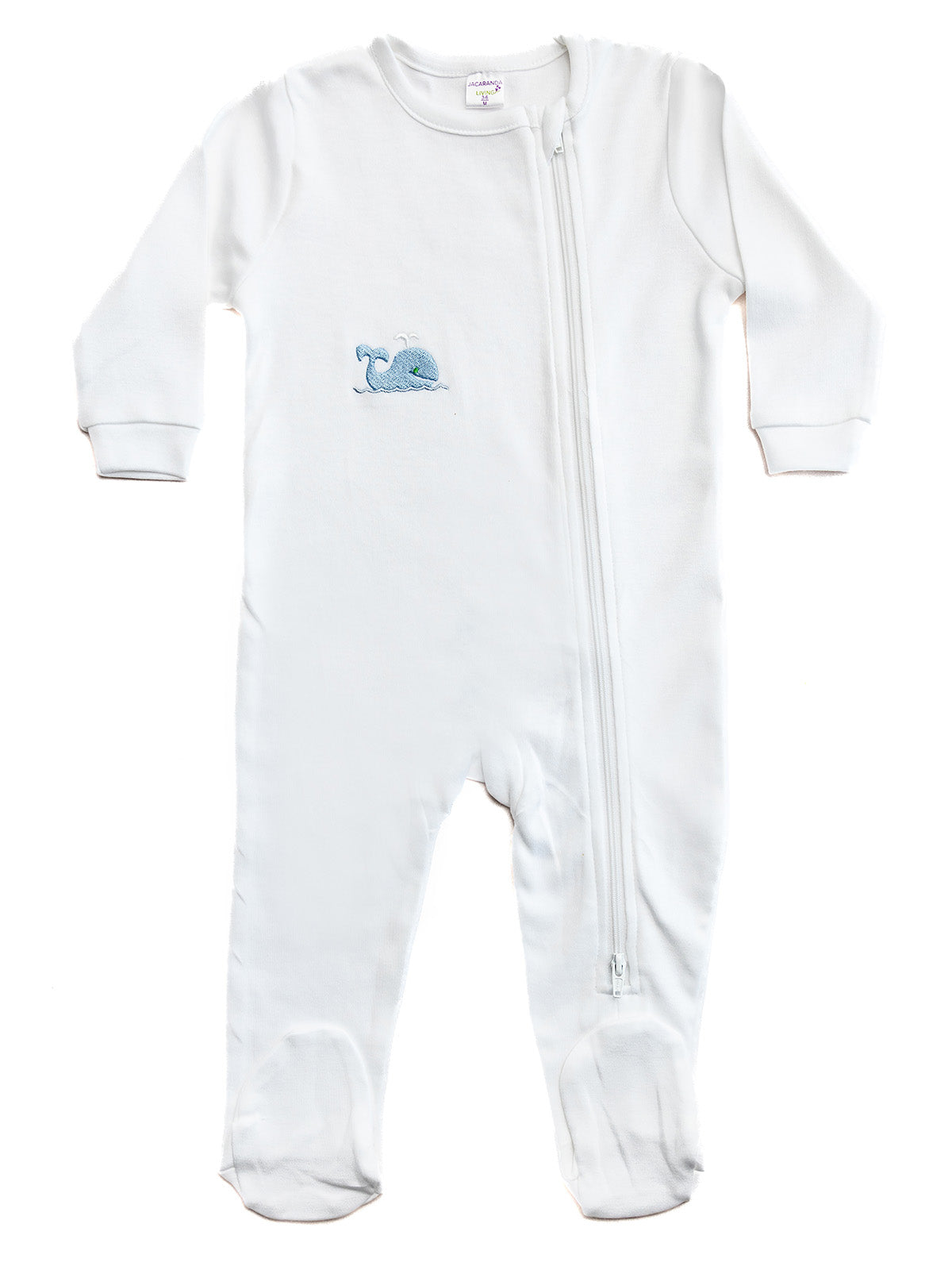 Baby Footie in Combed Cotton Embroidered