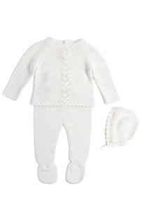 Delicate Ivory Lace Cotton Set (1-12mths) Sets from Pepa London