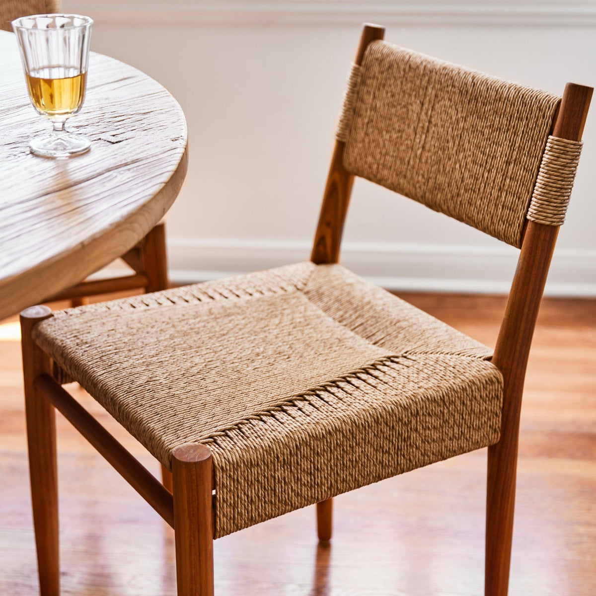 alma indoor/outdoor dining chair angle