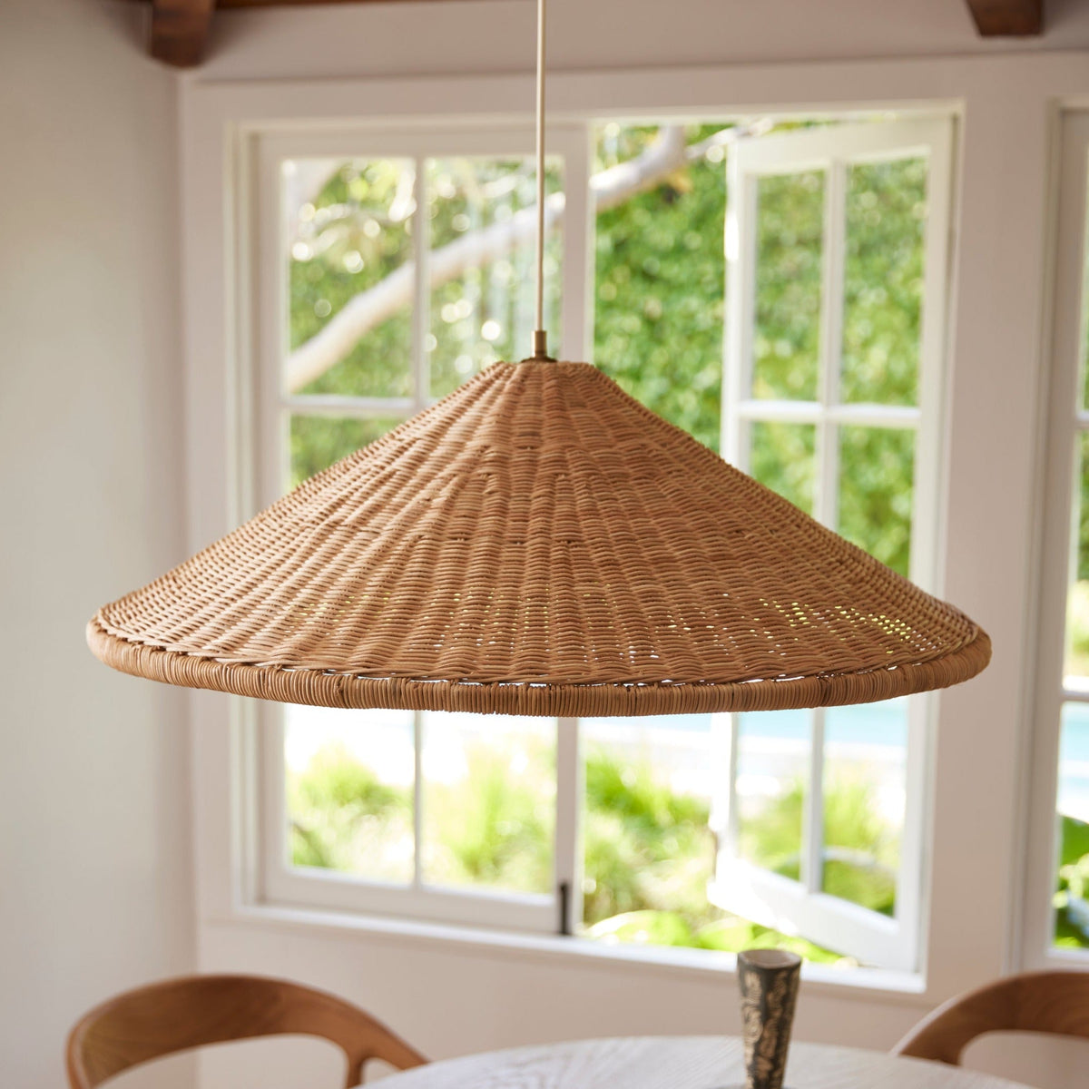 kasbah rattan pendant detail