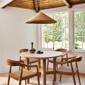 kasbah rattan pendant over table