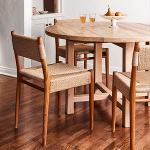 alma indoor/outdoor dining chairs around table