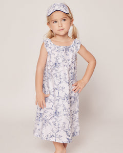 Girl's Twill Amelie Nightgown in Timeless Toile