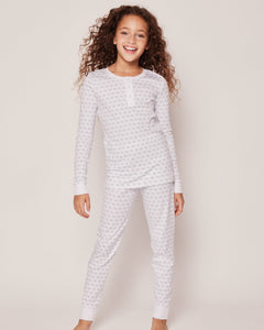 Kid's Pima Snug Fit Pajama Set in Grey Elephants