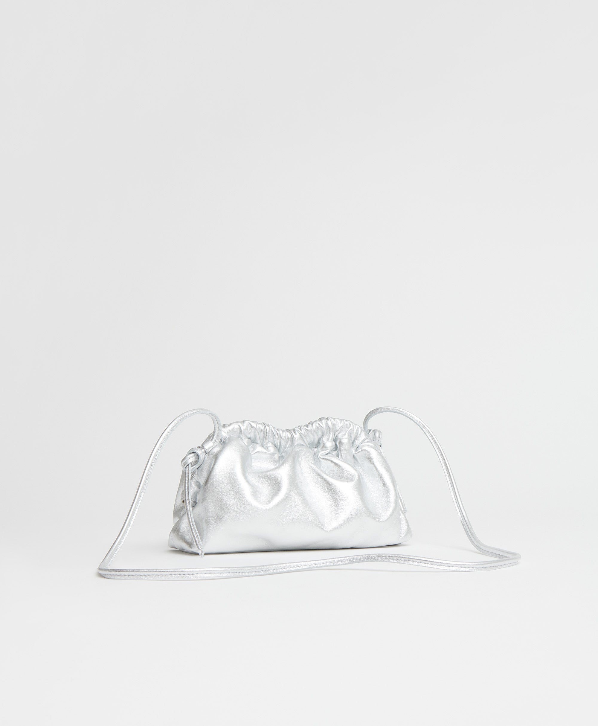 Mini Cloud Clutch in Silver | Over The Moon