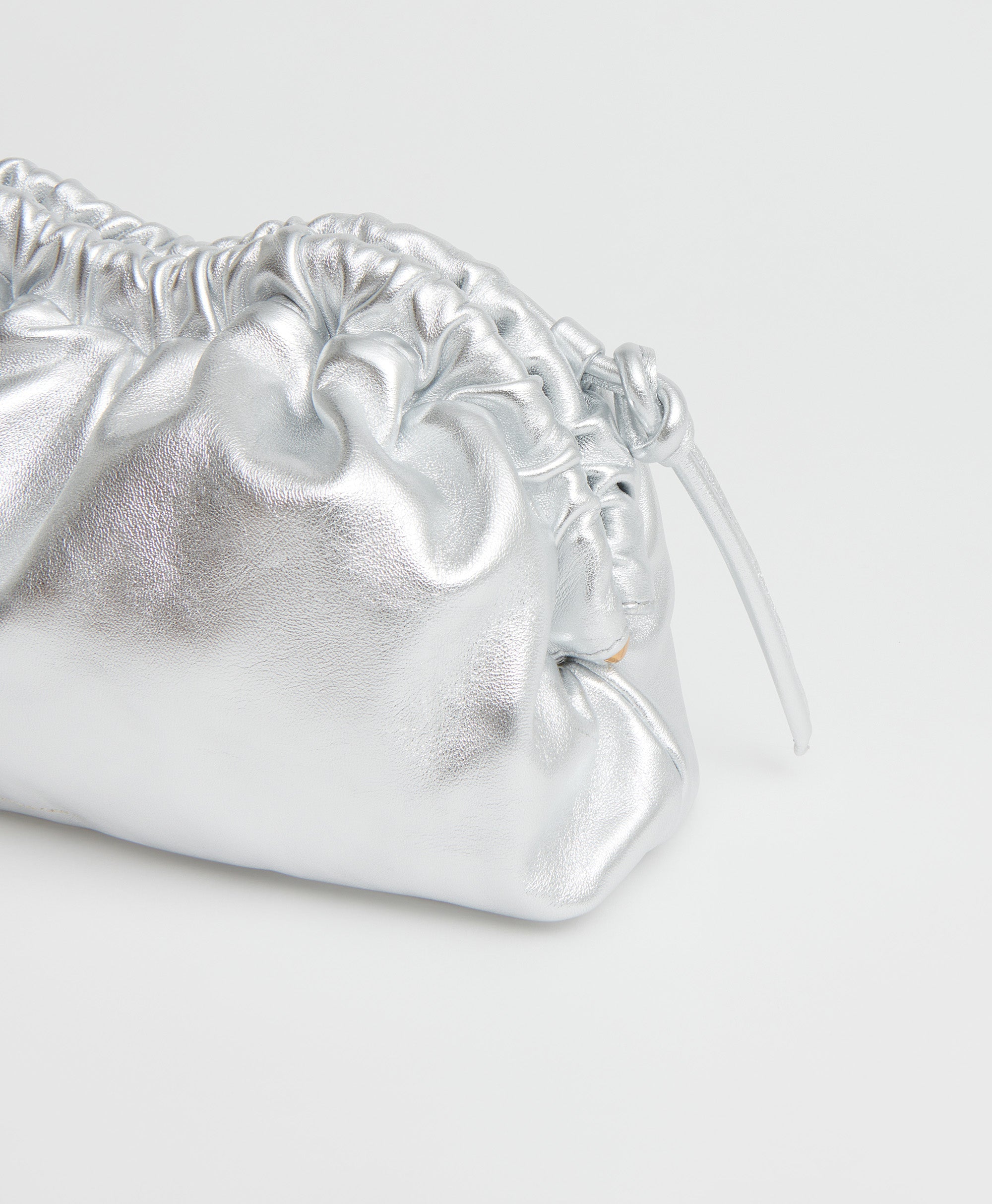 Mini Cloud Clutch in Silver | Over The Moon