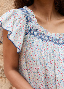 Poppy Cotton Nightdress in Meadow