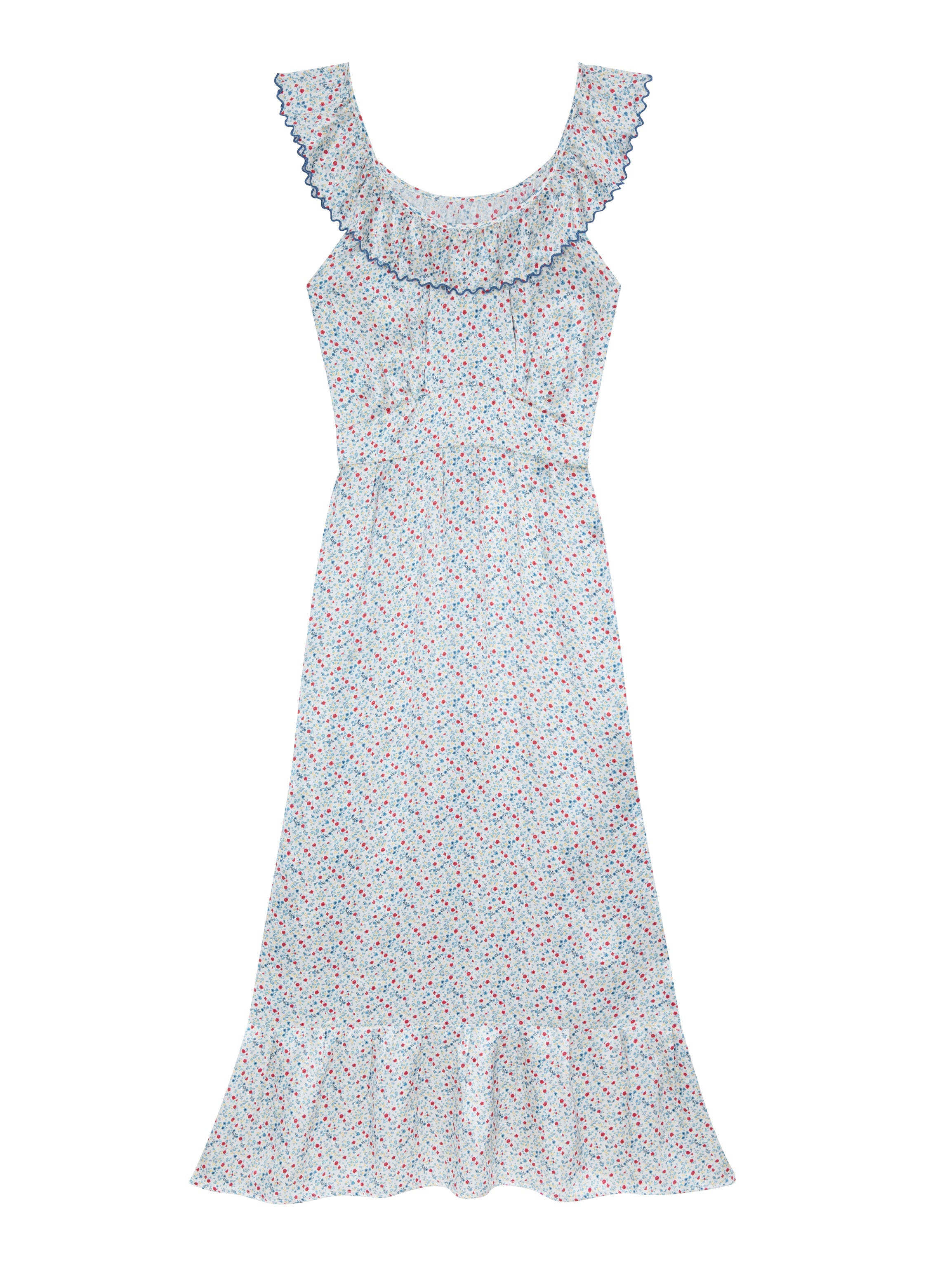 Valentia Silk Nightdress in Meadow