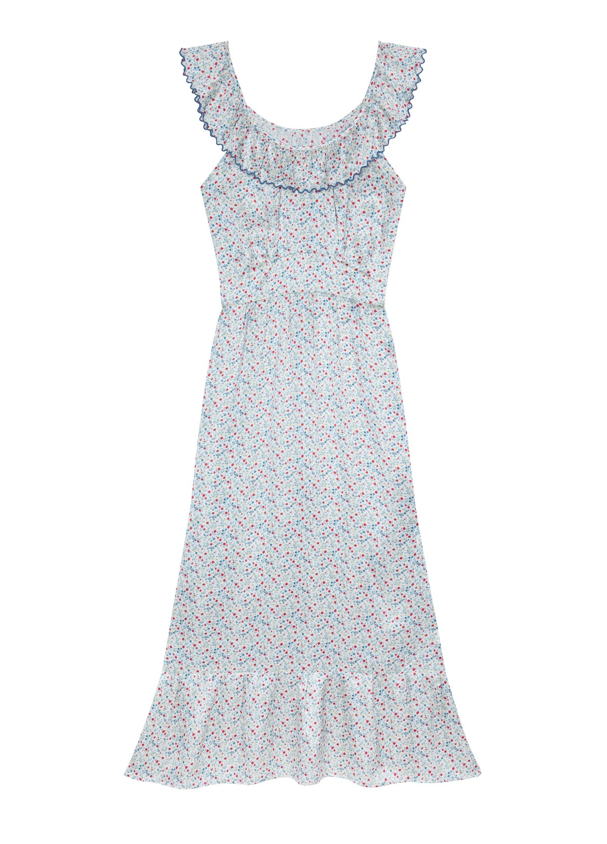 Valentia Silk Nightdress in Meadow