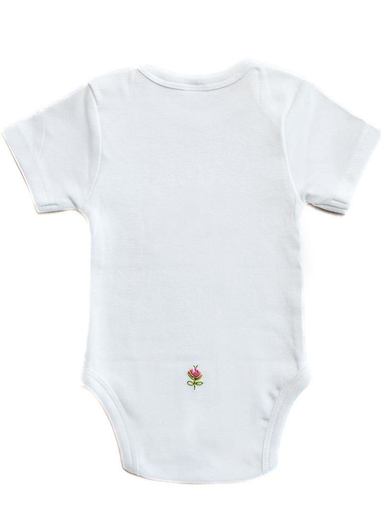 Onesie Short Sleeve in Combed Cotton Embroidered