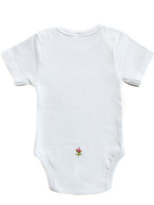 Onesie Short Sleeve in Combed Cotton Embroidered