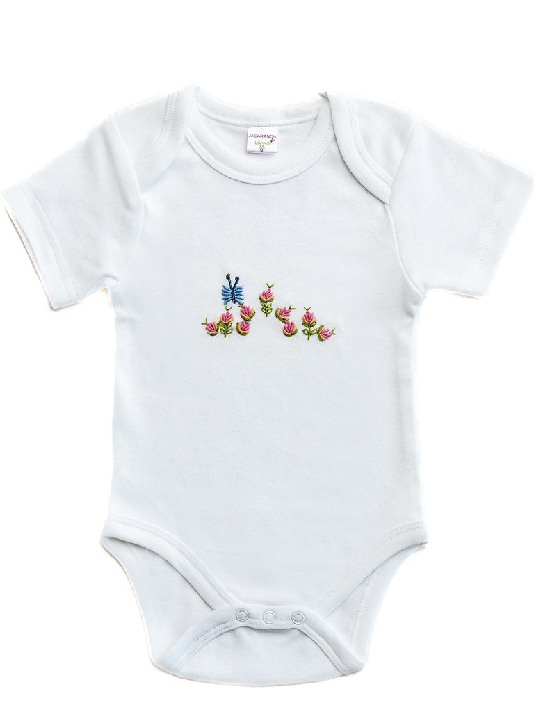 Onesie Short Sleeve in Combed Cotton Embroidered