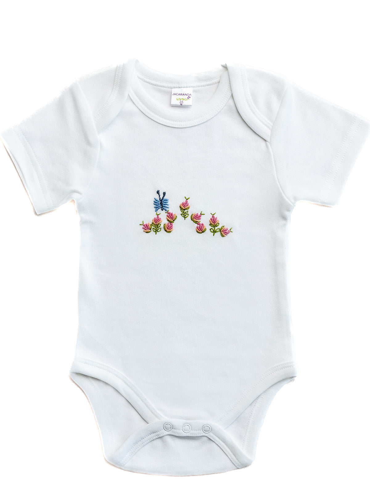 Onesie Short Sleeve in Combed Cotton Embroidered