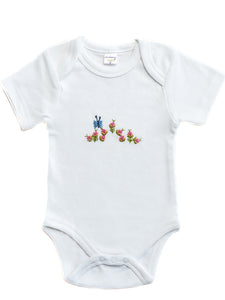 Onesie Short Sleeve in Combed Cotton Embroidered