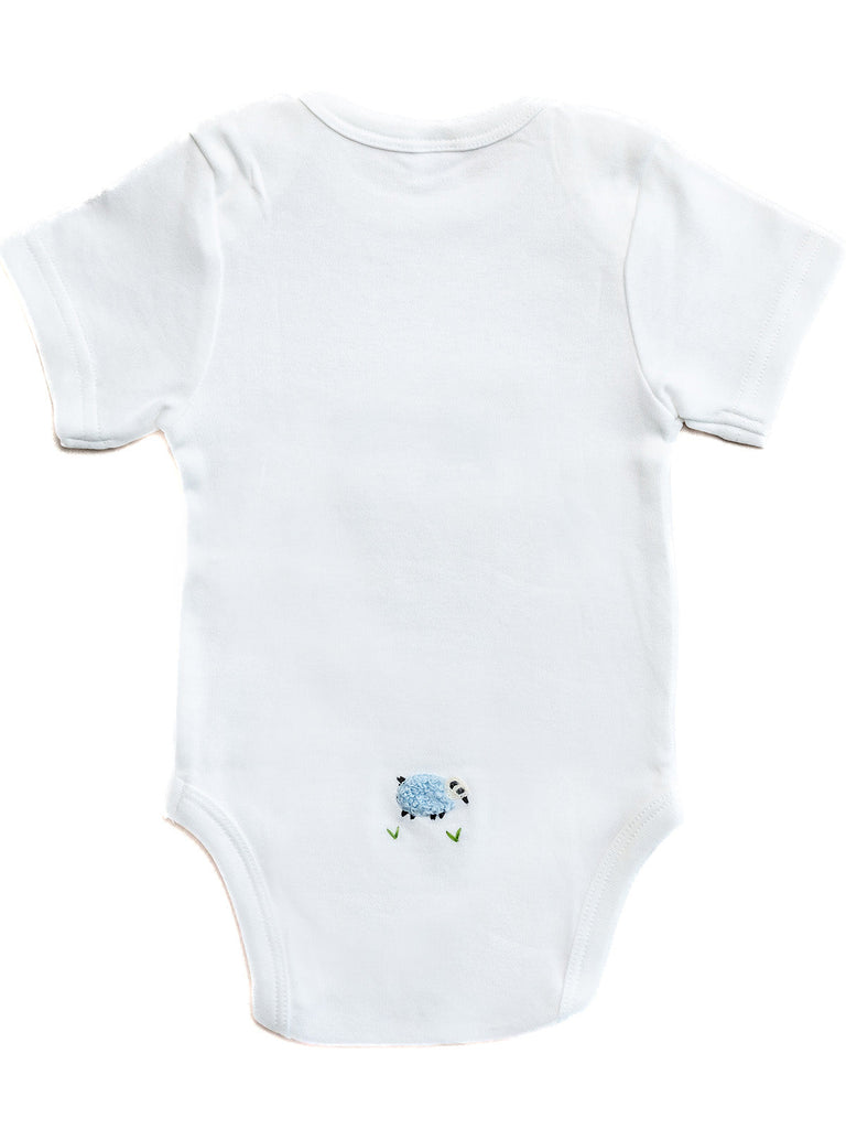 Onesie Short Sleeve in Combed Cotton Embroidered