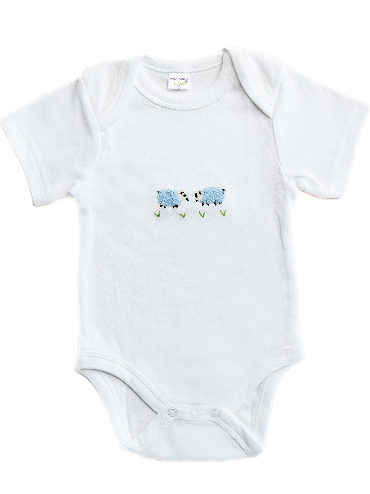 Onesie Short Sleeve in Combed Cotton Embroidered