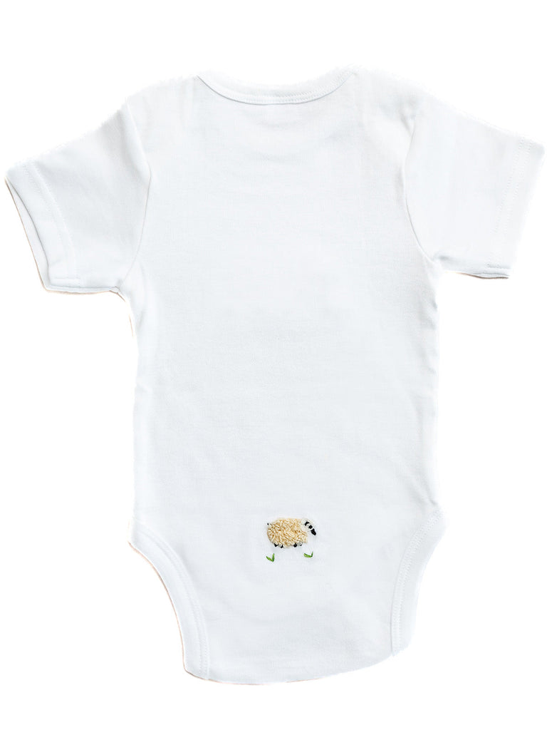 Onesie Short Sleeve in Combed Cotton Embroidered