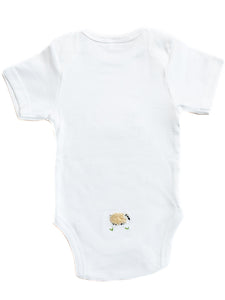 Onesie Short Sleeve in Combed Cotton Embroidered