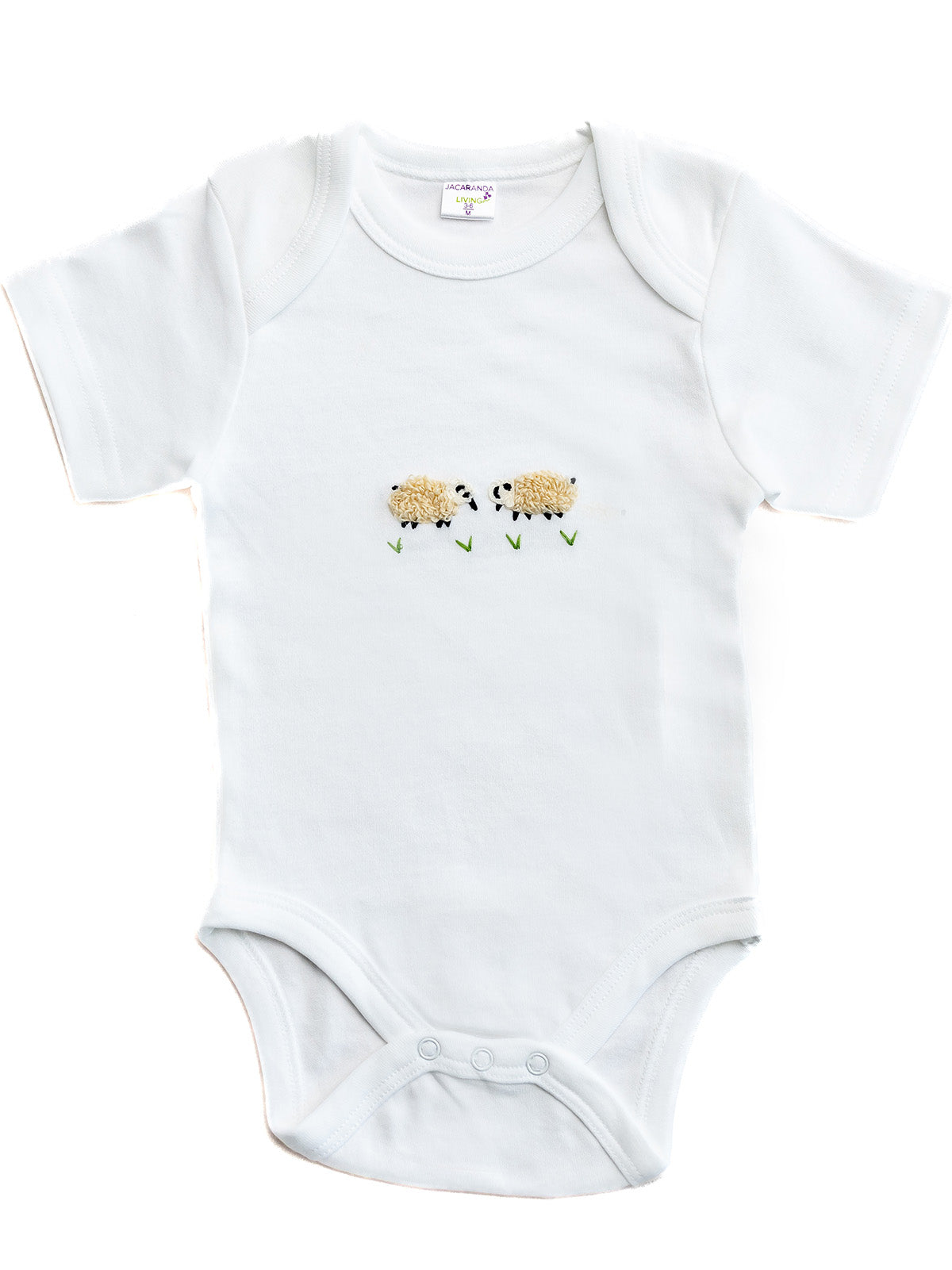 Onesie Short Sleeve in Combed Cotton Embroidered