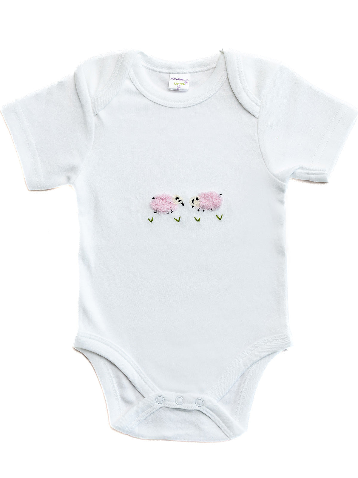 Onesie Short Sleeve in Combed Cotton Embroidered