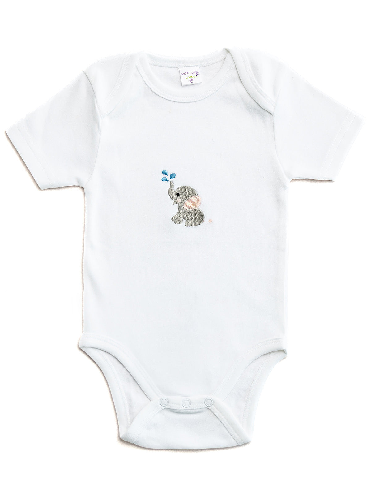 Onesie Short Sleeve in Combed Cotton Embroidered