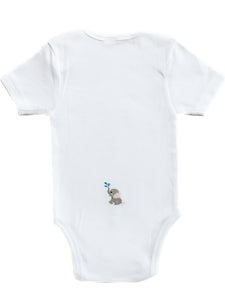 Onesie Short Sleeve in Combed Cotton Embroidered