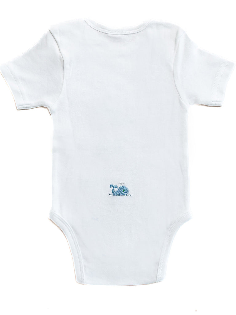 Onesie Short Sleeve in Combed Cotton Embroidered