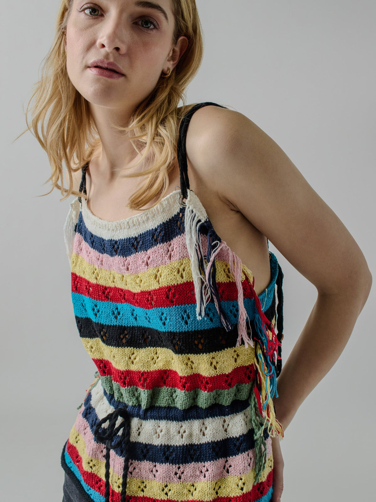 Marathi Tank RTW LINGUA FRANCA NYC Stripe Multi XS