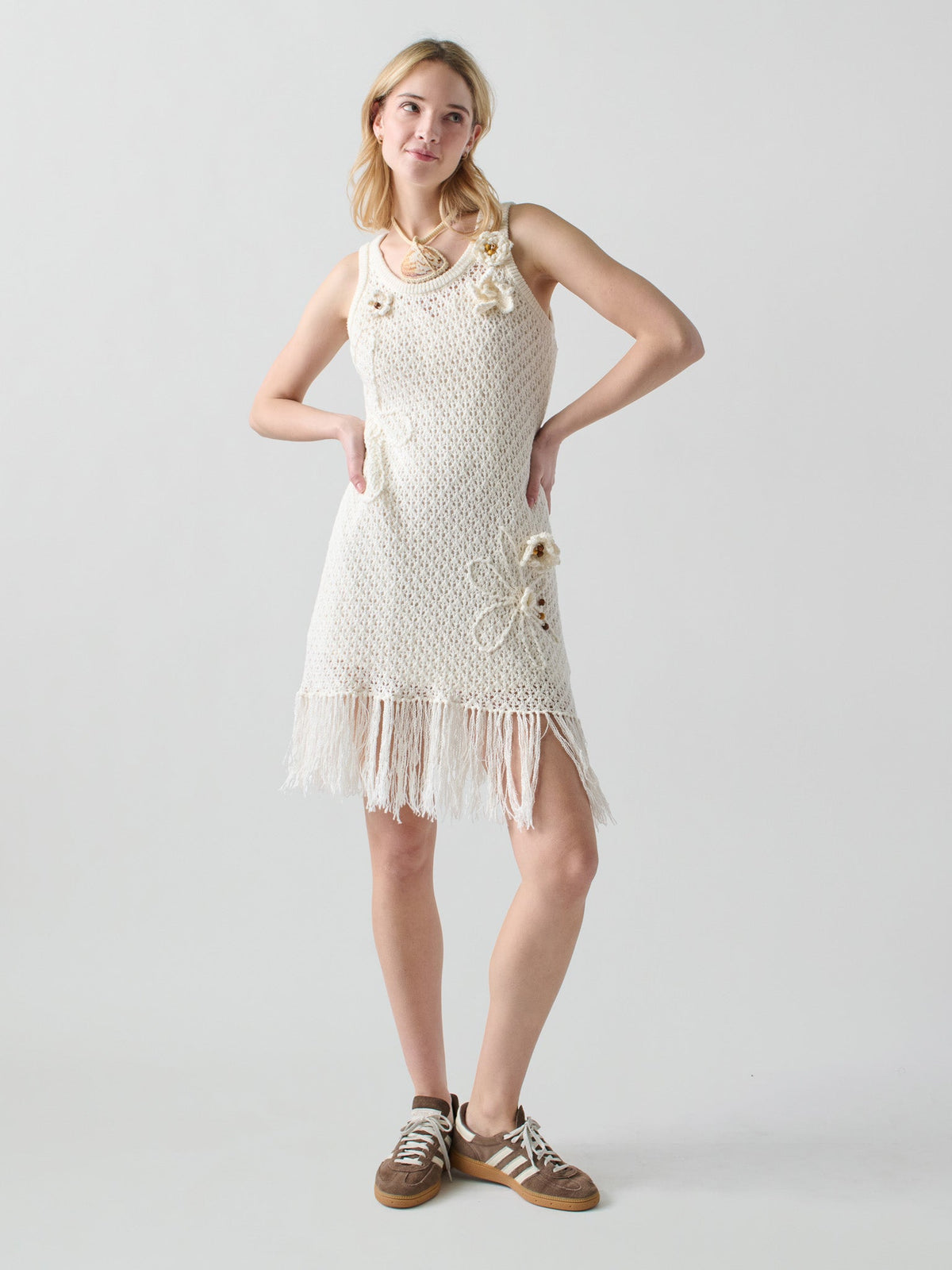 Karla Dress RTW LINGUA FRANCA NYC Cream XS