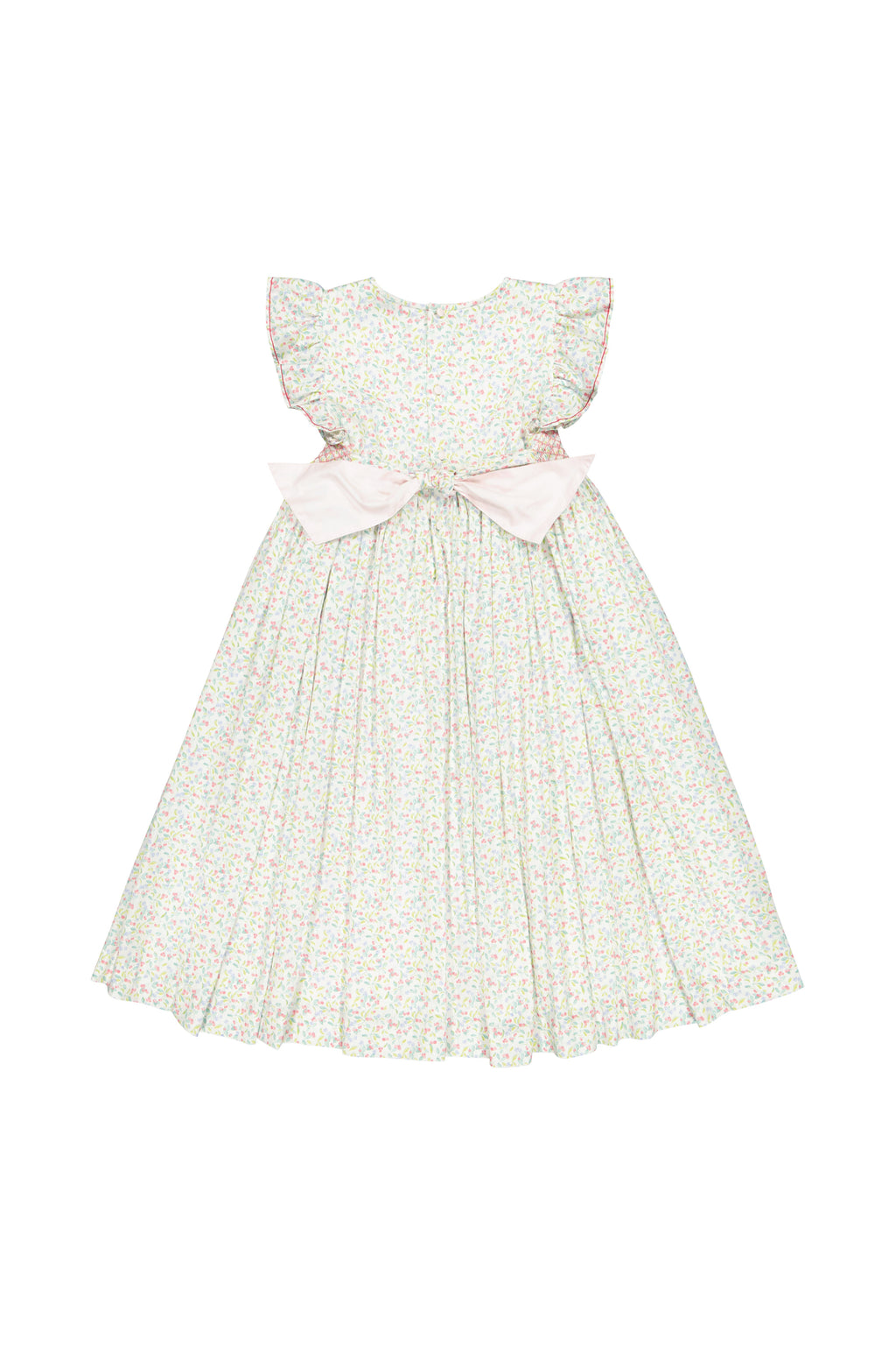 Alizee Cherry Ruffled Sleeve Empire Dress