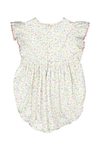 Alizee Cherry Ruffled Sleeve Bubble Romper