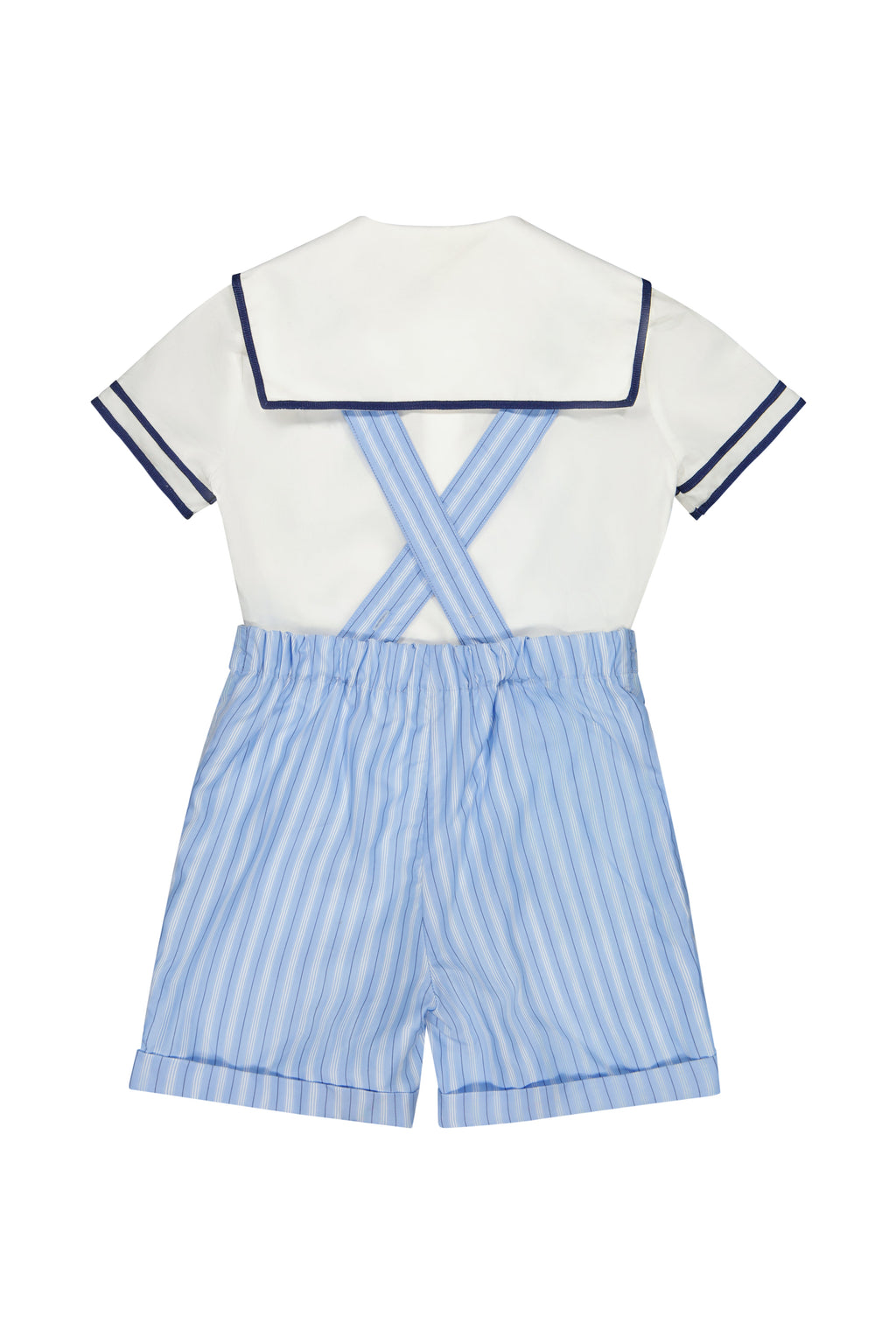 George Blue Stripe Overalls and Shirt