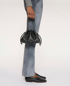 Drawstring Pouchette - Black