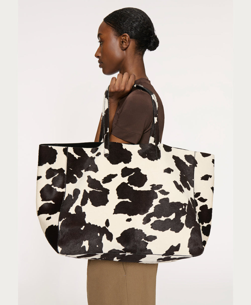 Juno Tote - Printed Pony Hair