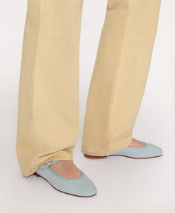 Dance Mary Jane - Baby Blue suede on model 