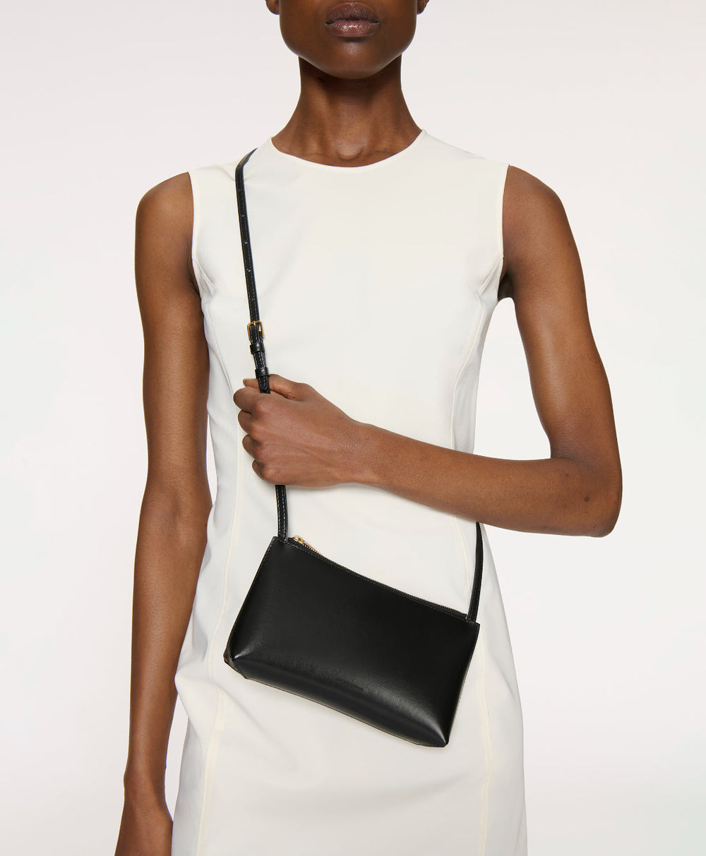 Mini Gaia Crossbody - black on model 