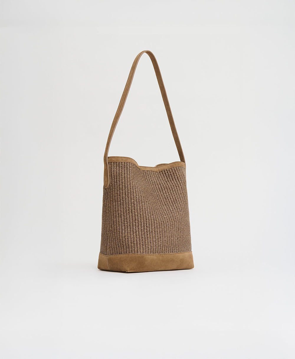 Small Everyday Cabas - Anise Raffia/Anise Suede