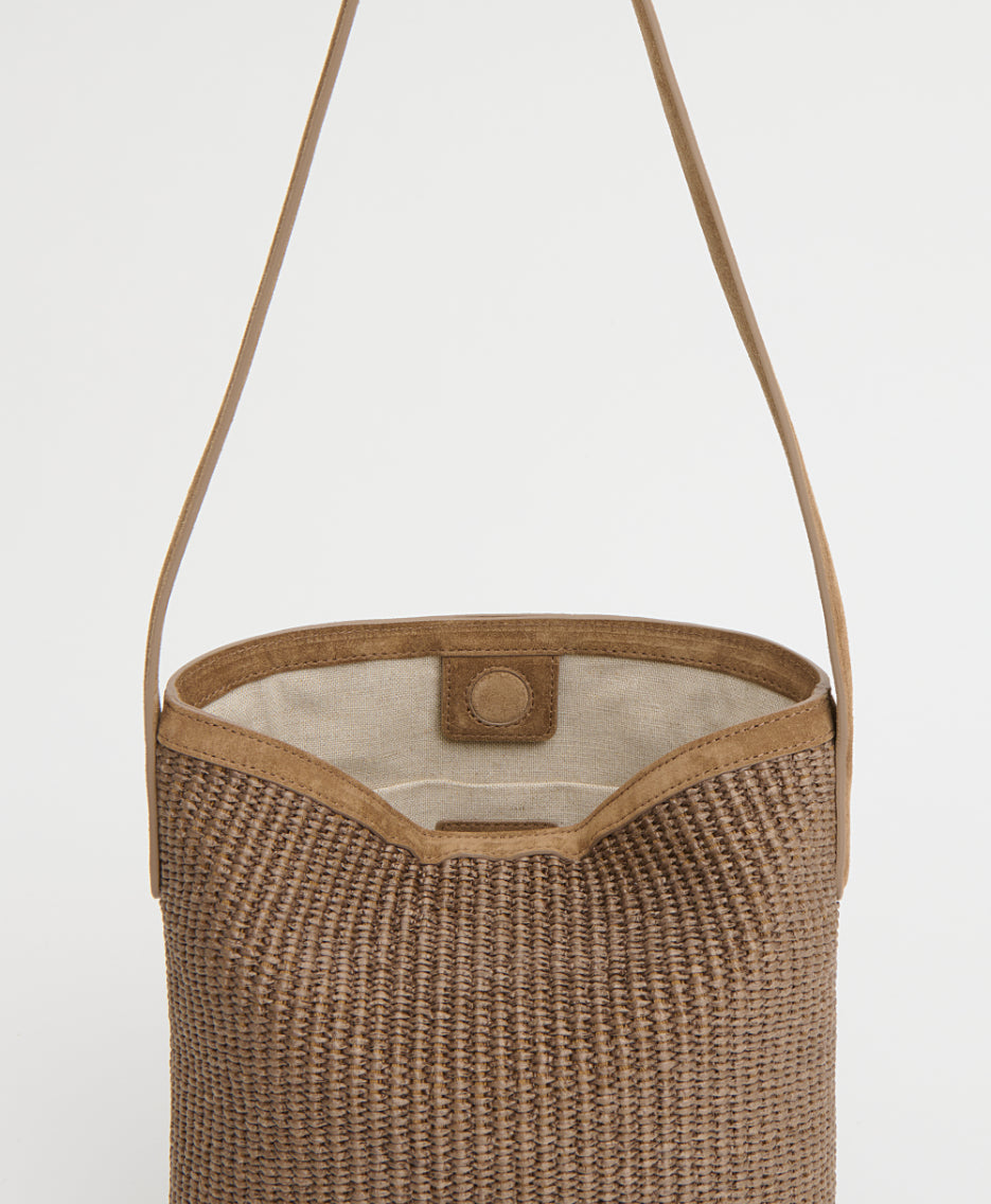 Small Everyday Cabas - Anise Raffia/Anise Suede