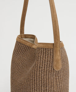 Small Everyday Cabas - Anise Raffia/Anise Suede
